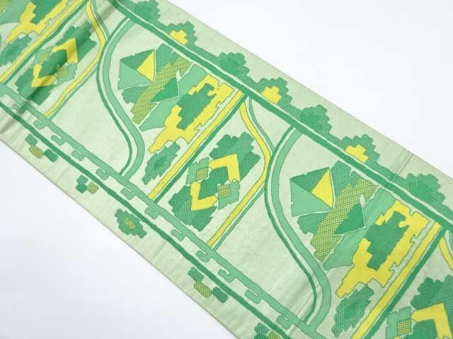 JAPANESE KIMONO / ANTIQUE FUKURO OBI / SILK / WOVEN SARASA PATTERN